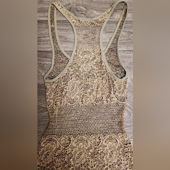 BLUE ANGEL Racerback Metallic Lace Tank | Size Small - Picture 3 of 3